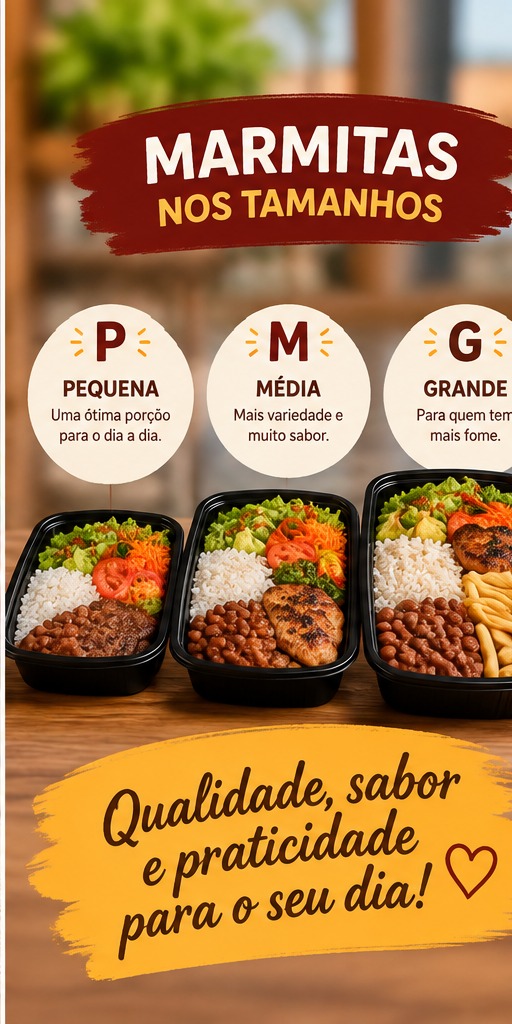 Marmitas P, M e G da AGDA