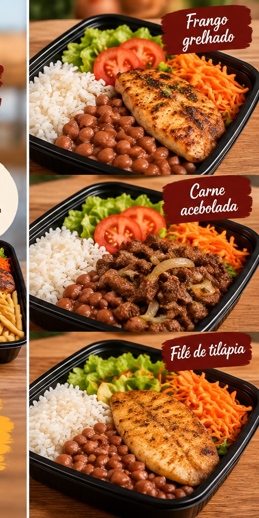 Opções de comida caseira da AGDA
